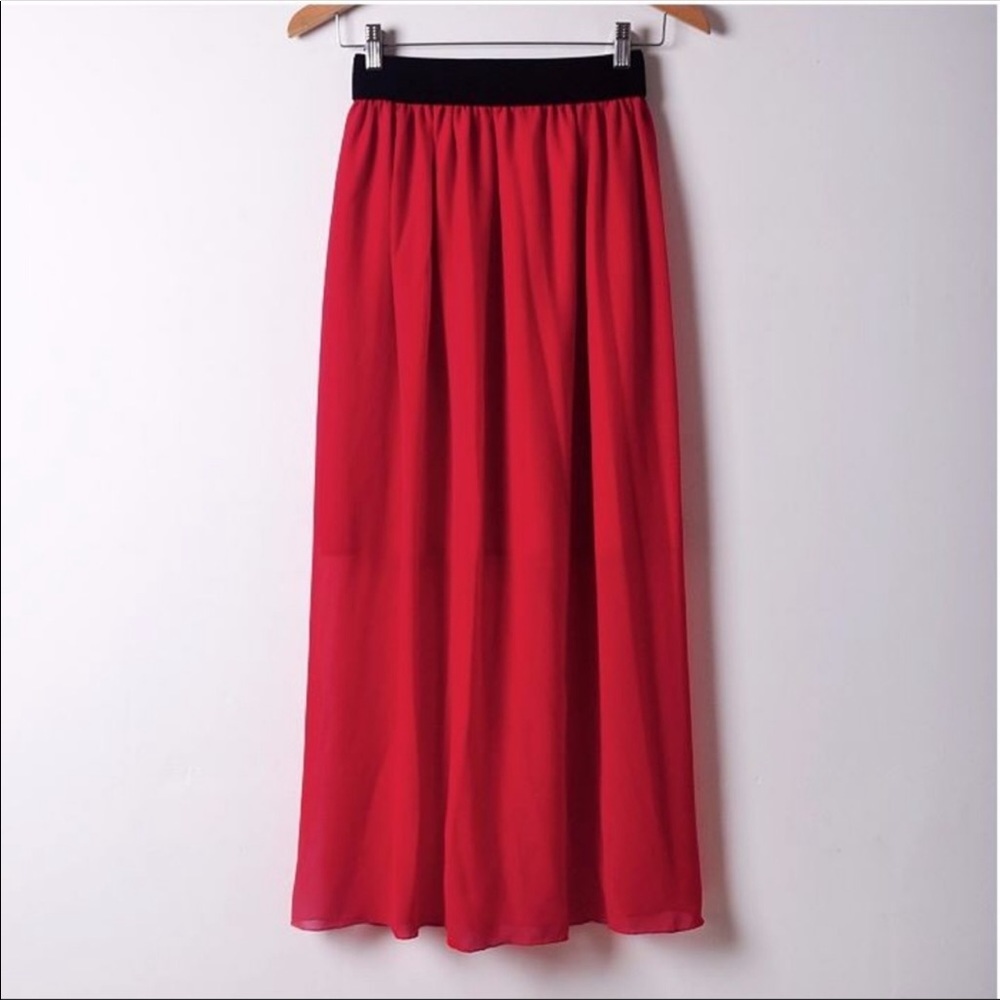 Chiffon Long Skirt - Picture 3 of 5